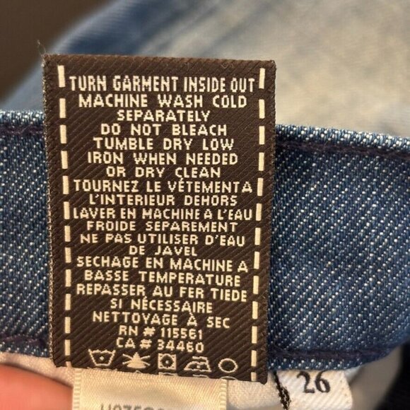 7 for all Mankind Women's Lowrise bootcut rhinestone pocket jeans size 26 Y2K - Picture 12 of 16